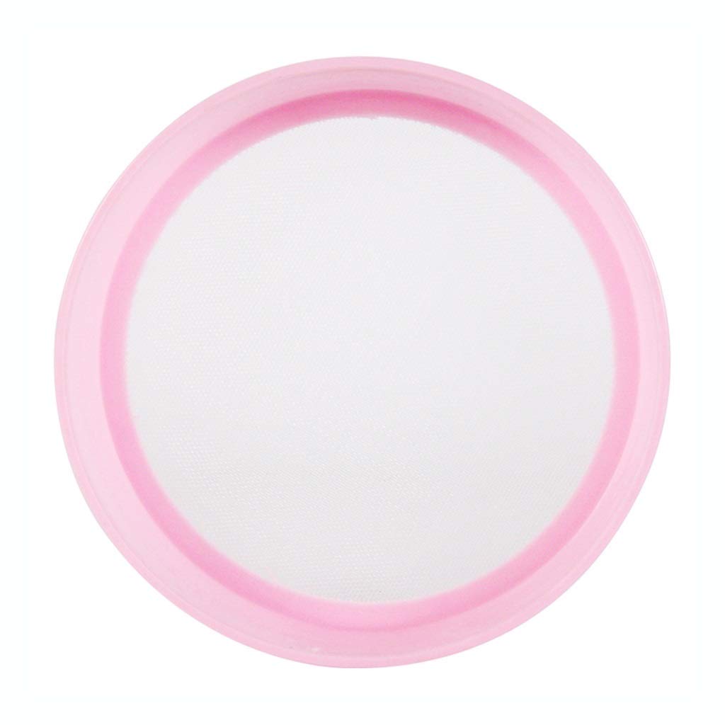 FLOUR SIFTER PINK ROUND 