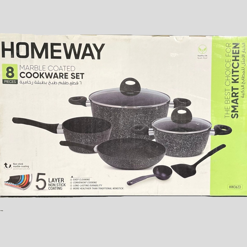 HOMEWAY COOKWARE SET 8 PCS