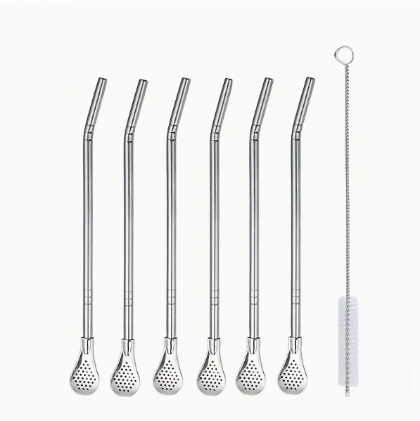 STAINLESS STRAW FILTERED SPOON