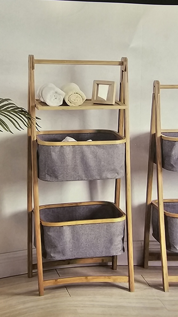 FOLDING WOODEN STORAGE RACK