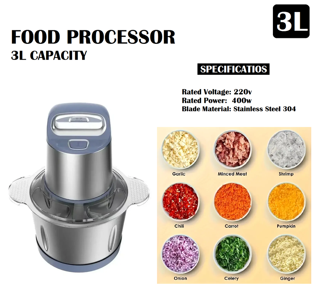 FOOD PROCESSOR 3L 400W