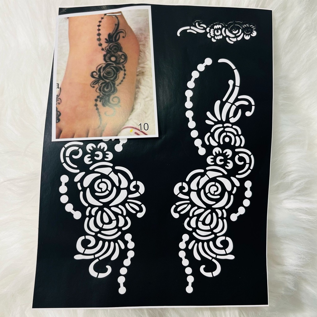 HENNA feet sticker A-1217