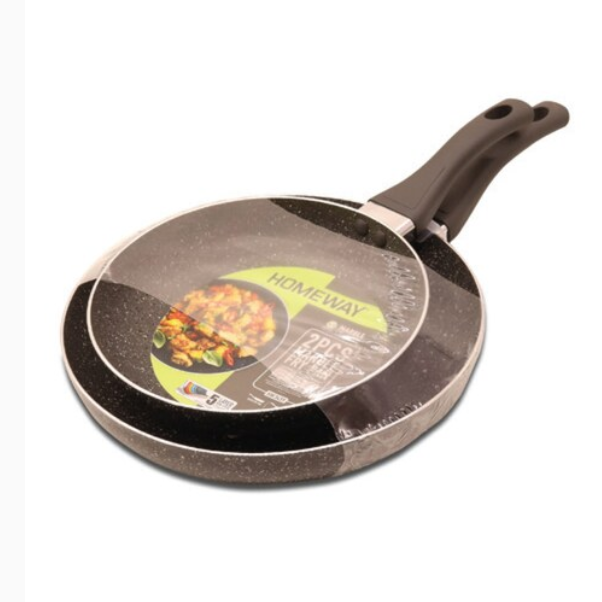 HOMEWAY 2pcs marble fry pan
