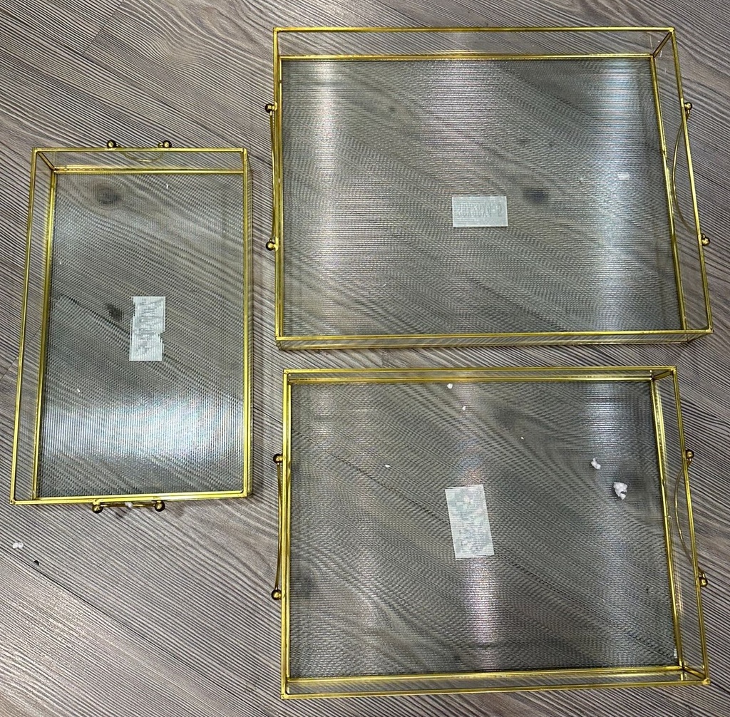 ACLERIC TRAY GOLD 3PCS