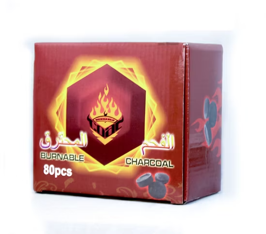 BURNABLE CHARCOAL 80PCS 35MM