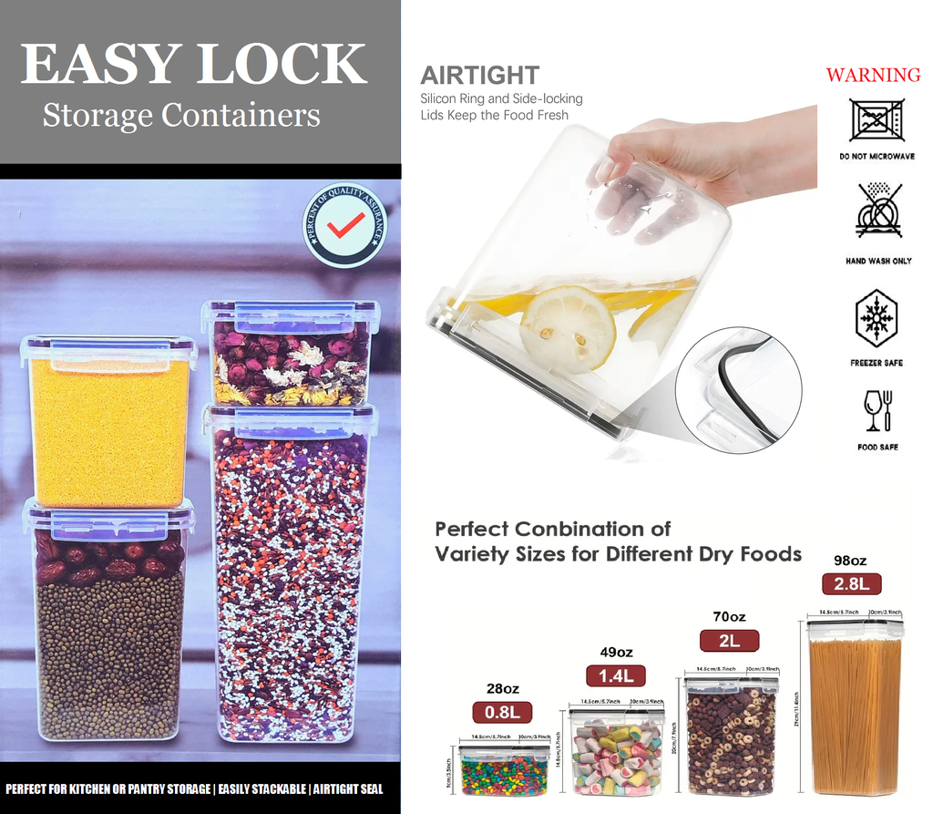 EASY LOCK STORAGE CONTAINERS