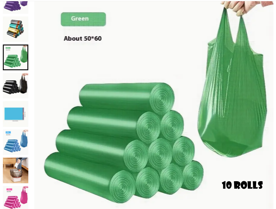 HANDLE TRASH BAGS 10PCS