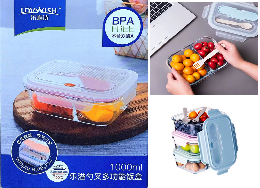 LOVWISH glass food box 1000ml