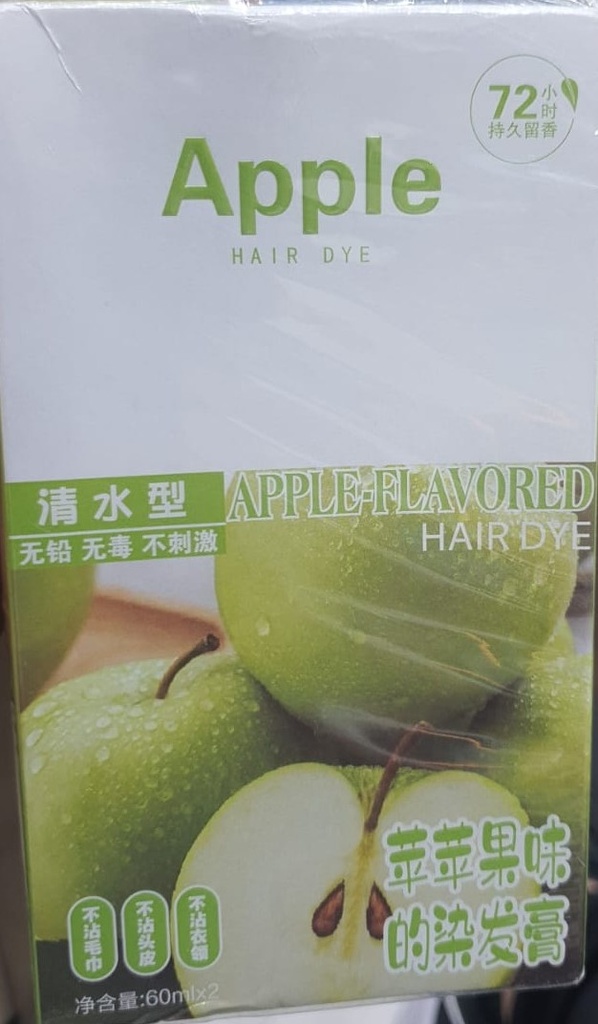HAIR DYE CREAM BLACK APPLE  60MLX2