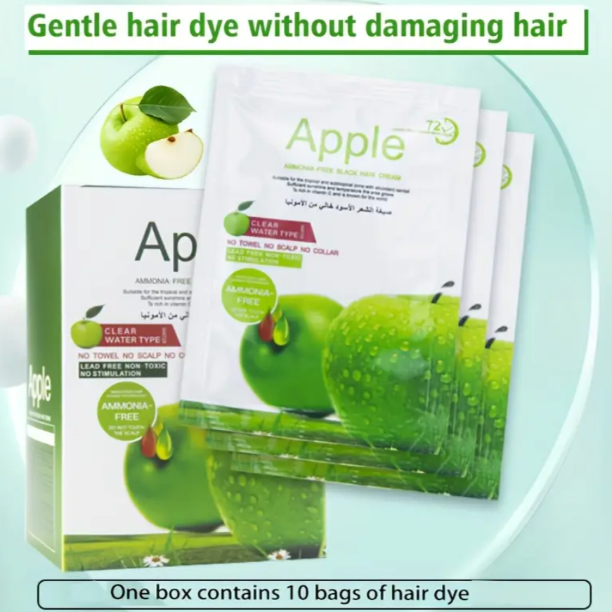 APPLE BLACK HAIR CREAM 10BAGS