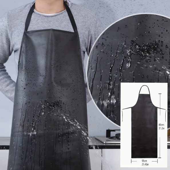 FAUX LEATHER APRON 80x55cm