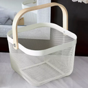 WOOD HANDLE BASKET 