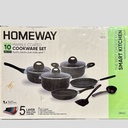 HOMEWAY COOKWARE SET 10PCS