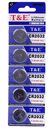 T AND E  CR2032 batteries
