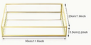 Acleric tray gold w/mirror 25*18*4.5