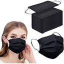 DISPOSABLE BLACK MASK 50PCS